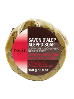 Mydło Aleppo o zapachu Ambry i Oud, z zawieszką, Najel