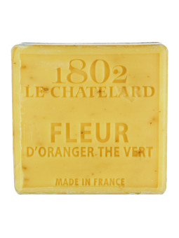 Mydło marsylskie Kwiat Pomarańczy Zielona Herbata Bez Oleju Palmowego 100g Le Chatelard 1802