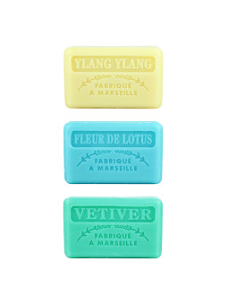 Zestaw mydeł marsylskich Ylang Ylang Kwiat Lotosu Wetiwer 3x125g