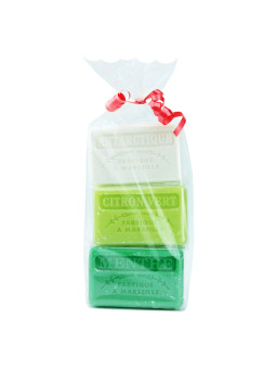 Zestaw mydeł marsylskich 3x125g Antarktyda Limonka Mięta