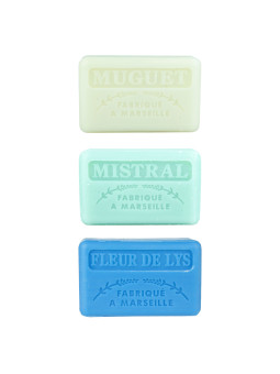 Zestaw mydeł marsylskich 3x125g Konwalia Mistral Lilia