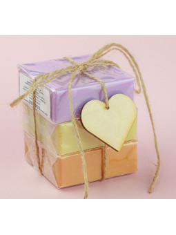 Zestaw mydeł marsylskich 3x100g Lawenda Olej Arganowy Drzewo Sandałowe