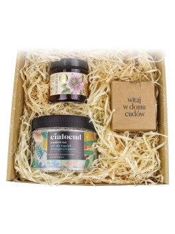 Zestaw kosmetyków Flagolie - Energetyzująca sól do kąpieli, masło do ciała marakuja, świeca zapachowa