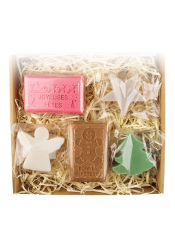 Zestaw mydeł świątecznych Foufour w pudełku z okienkiem