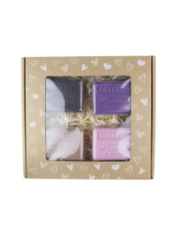 Zestaw mydeł marsylskich 4x125g Opium Paczula Piżmo Drzewo Sandałowe